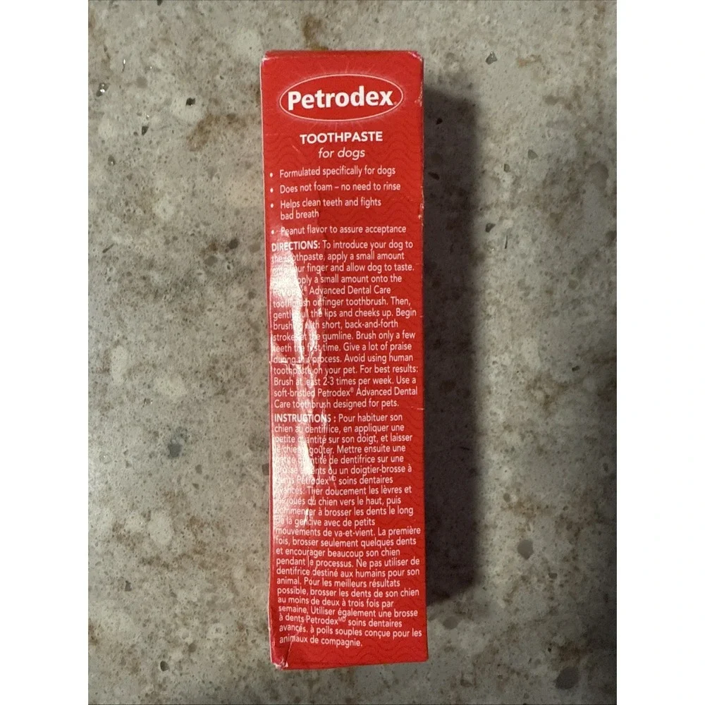 Petrodex Dog Natural Toothpaste Peanut Butter Flavor Tartar Control 2.5 oz